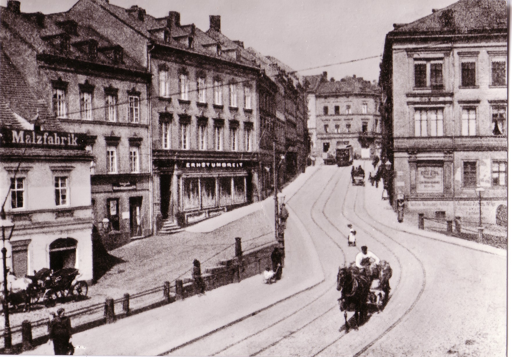 01 005 UntererSteinweg um 1900 vor der Einschleusung der Syr